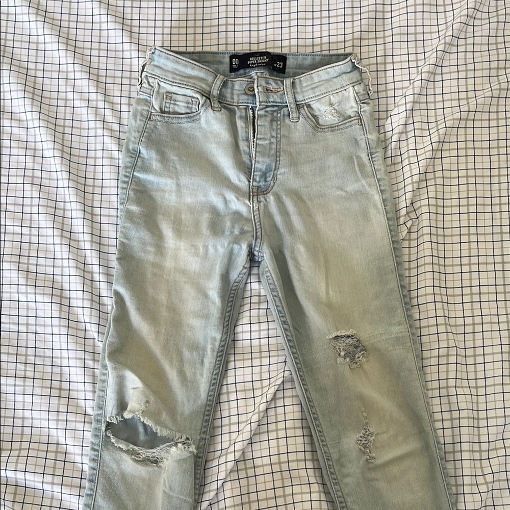 Hollister Light Blue High Rise Women Jeans